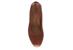 Clarks Womens Jeanette Ease Flat - Tan -Women Shoes Store US 01 105282 05