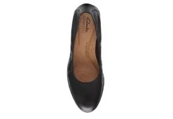 Clarks Womens Jeanette Ease Flat - Black -Women Shoes Store US 01 105283 05