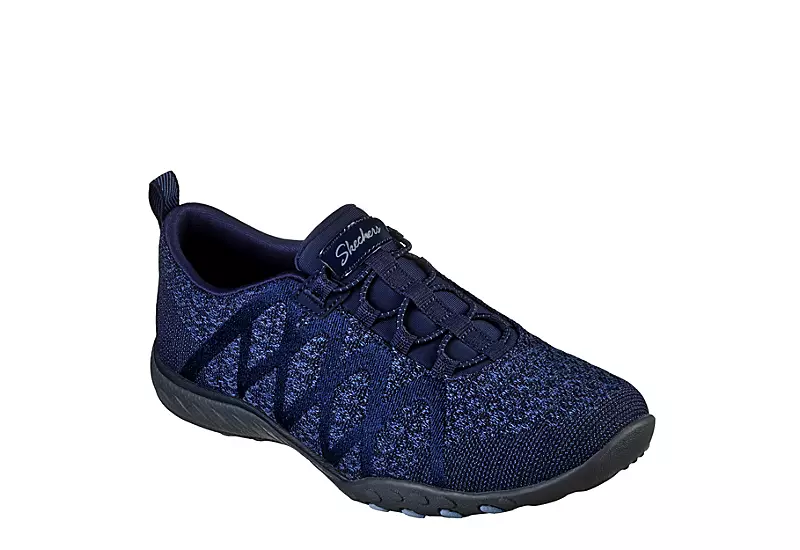 Skechers Womens Breathe Easy Infi-knity Slip On Sneaker - Navy 1 Skechers Womens Breathe Easy Infi-knity Slip On Sneaker - Navy