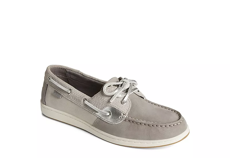 Sperry Womens Coastfish 2-eye Boat Shoe - Pale Grey 1 Sperry Womens Coastfish 2-eye Boat Shoe - Pale Grey