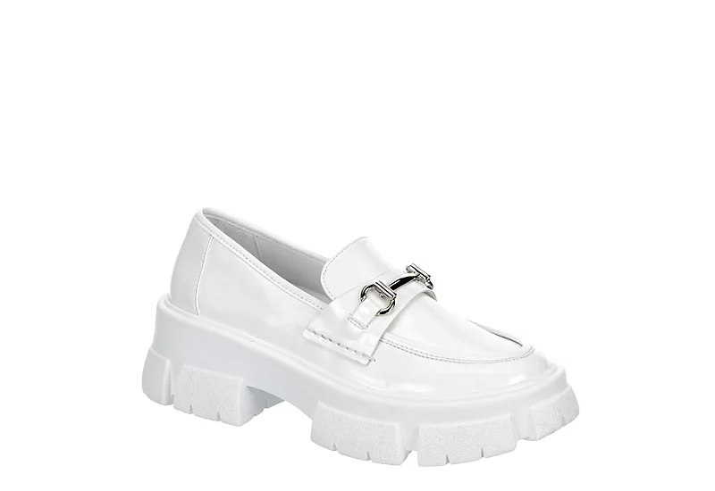 Steve Madden Womens Trifecta Loafer - White 1 Steve Madden Womens Trifecta Loafer - White