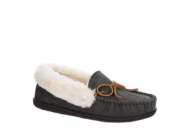 Minnetonka Womens Jessica Trapper Slipper - Dark Grey 1 Minnetonka Womens Jessica Trapper Slipper - Dark Grey