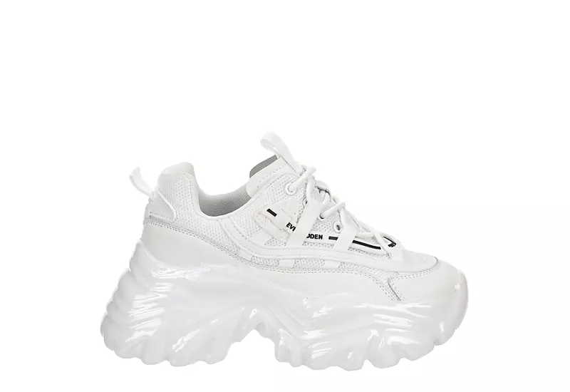 Steve Madden Womens Ecker Sneaker - White 2 Steve Madden Womens Ecker Sneaker - White - Image 2