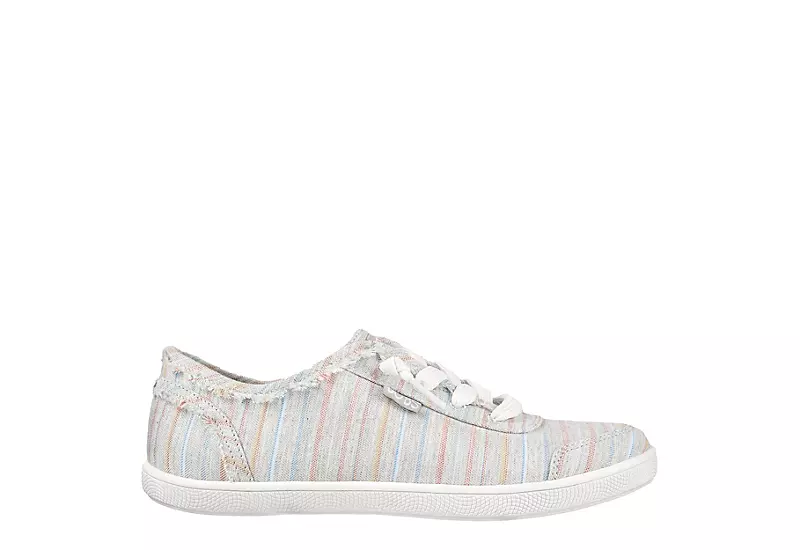 Skechers Womens B Cute Blurred Linez Slip On Sneaker - Grey 2 Skechers Womens B Cute Blurred Linez Slip On Sneaker - Grey - Image 2