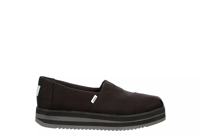 Toms Womens Alparagata Midform Espadrille - Black 2 Toms Womens Alparagata Midform Espadrille - Black - Image 2