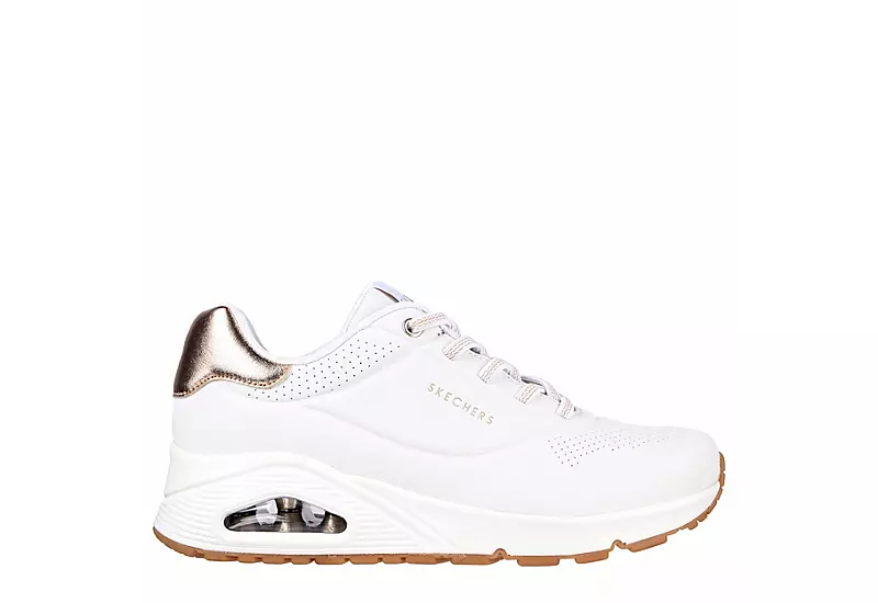 Skechers Womens Uno Sneaker - White 1 Skechers Womens Uno Sneaker - White