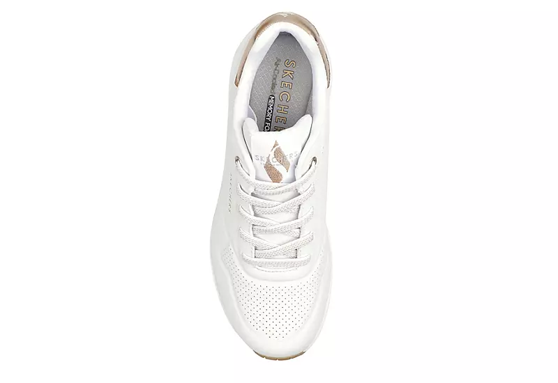 Skechers Womens Uno Sneaker - White 4 Skechers Womens Uno Sneaker - White - Image 4