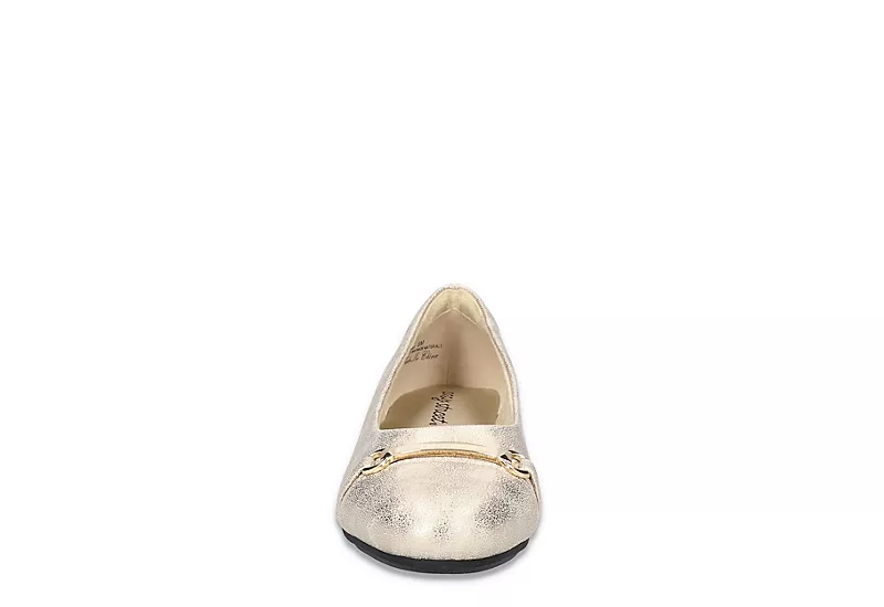 Easy Street Womens Asher Flat - Gold 3 Easy Street Womens Asher Flat - Gold - Image 3