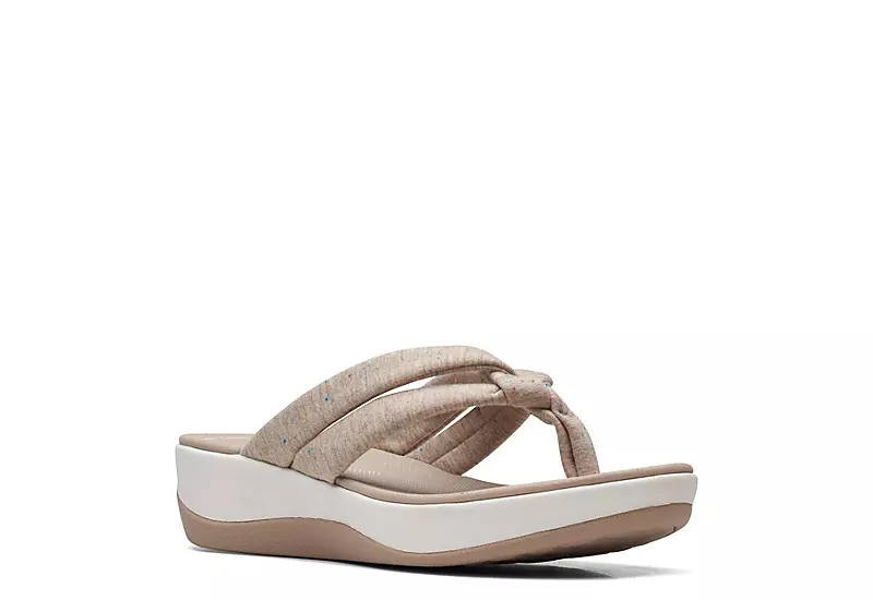 Clarks Womens Arla Kaylie Flip Flop Sandal - Sand 1 Clarks Womens Arla Kaylie Flip Flop Sandal - Sand