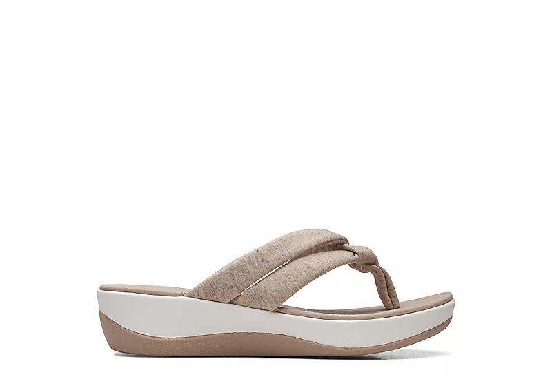 Clarks Womens Arla Kaylie Flip Flop Sandal - Sand 2 Clarks Womens Arla Kaylie Flip Flop Sandal - Sand - Image 2