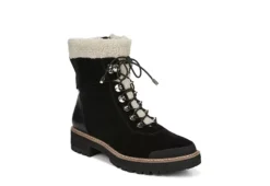 Franco Sarto Womens Rosella Combat Boot - Black