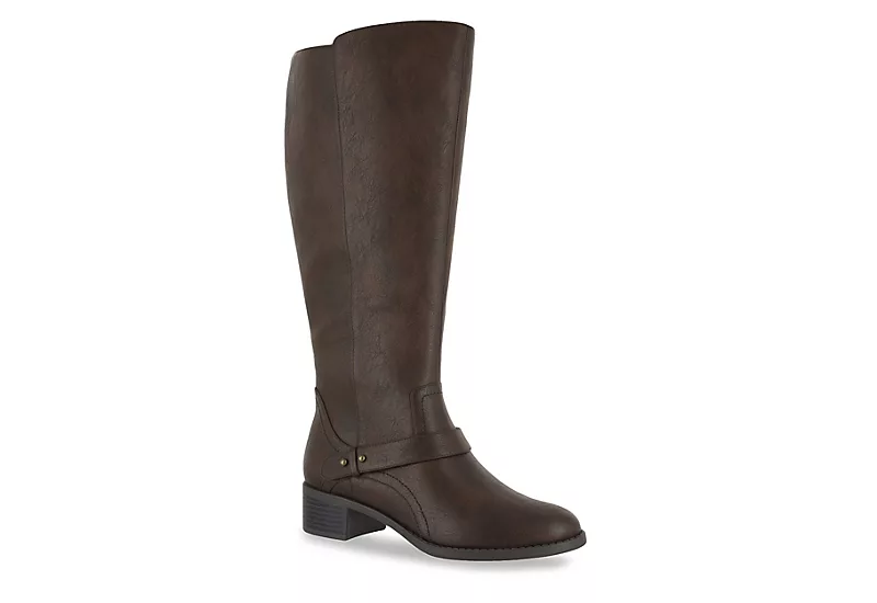 Easy Street Womens Jewel Wide Calf Tall Boot - Brown 1 Easy Street Womens Jewel Wide Calf Tall Boot - Brown