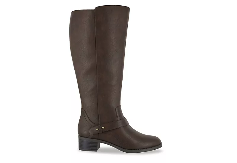 Easy Street Womens Jewel Wide Calf Tall Boot - Brown 2 Easy Street Womens Jewel Wide Calf Tall Boot - Brown - Image 2