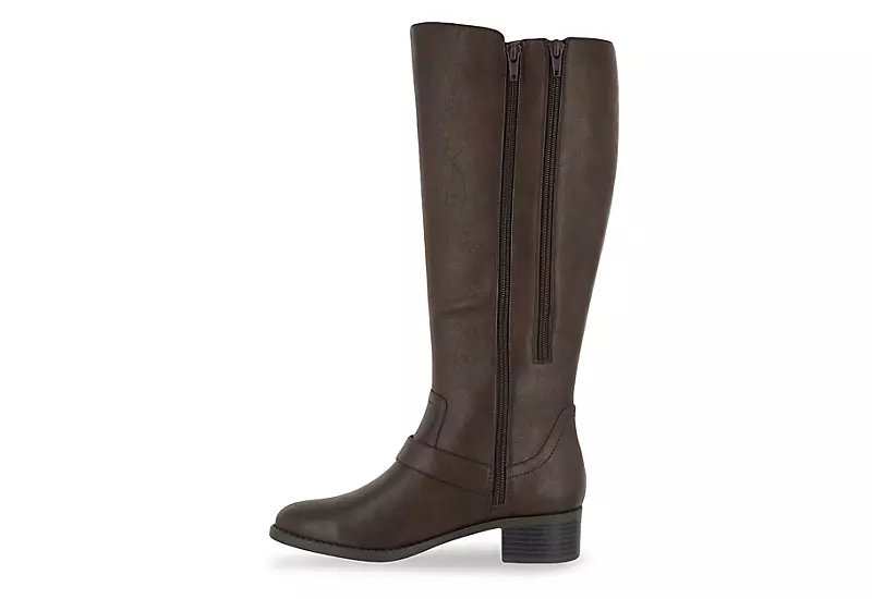 Easy Street Womens Jewel Wide Calf Tall Boot - Brown 4 Easy Street Womens Jewel Wide Calf Tall Boot - Brown - Image 4