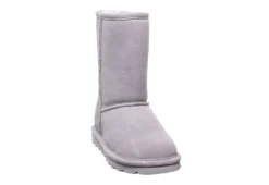 Bearpaw Womens Elle Short Fur Boot - Grey -Women Shoes Store US 01 300728 02