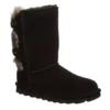 Bearpaw Womens Eloise Fur Boot - Black