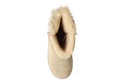 Bearpaw Womens Eloise Fur Boot - Off White -Women Shoes Store US 01 300745 05