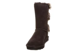 Bearpaw Womens Eloise Wide Calf Fur Boot - Chocolate -Women Shoes Store US 01 300746 02