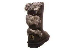 Bearpaw Womens Eloise Wide Calf Fur Boot - Chocolate -Women Shoes Store US 01 300746 04