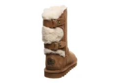Bearpaw Womens Eloise Wide Calf Fur Boot - Tan -Women Shoes Store US 01 300747 04