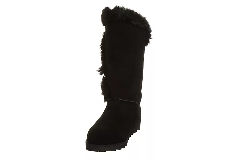 Bearpaw Womens Genevieve Fur Boot - Black 3 Bearpaw Womens Genevieve Fur Boot - Black - Image 3