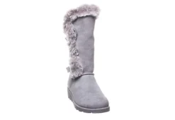 Bearpaw Womens Genevieve Fur Boot - Grey -Women Shoes Store US 01 300752 02