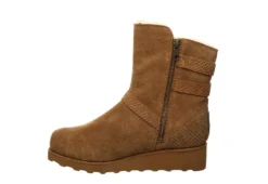 Bearpaw Womens Lucy Fur Wedge Boot - Tan 10 Bearpaw Womens Lucy Fur Wedge Boot - Tan -Women Shoes Store US 01 300779 03