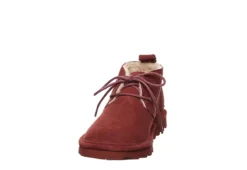 Bearpaw Womens Skye Lace-up Fur Boot - Dark Red -Women Shoes Store US 01 300814 02