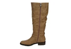 Xappeal Womens Nadeen Wide Calf Riding Boot - Taupe -Women Shoes Store US 01 301863 03