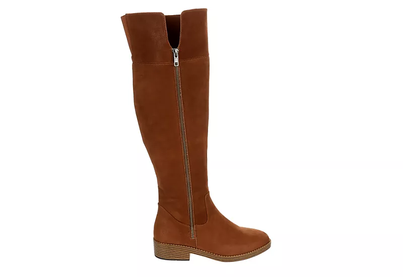 Eva & Zoe Womens Bria Wide Calf Tall Boot - Cognac 2 Eva & Zoe Womens Bria Wide Calf Tall Boot - Cognac - Image 2