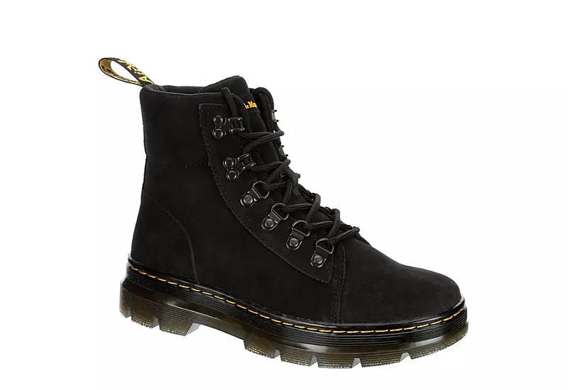 Dr. Martens Dr.martens Womens Combs Suede Combat Boot - Black 1 Dr. Martens Dr.martens Womens Combs Suede Combat Boot - Black