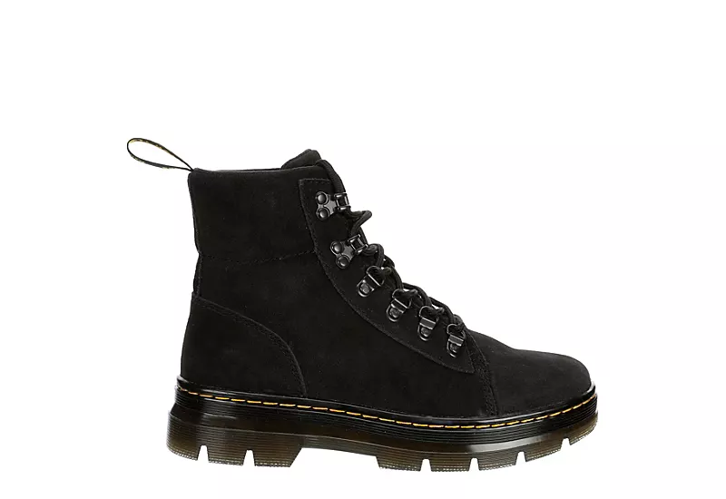 Dr. Martens Dr.martens Womens Combs Suede Combat Boot - Black 2 Dr. Martens Dr.martens Womens Combs Suede Combat Boot - Black - Image 2