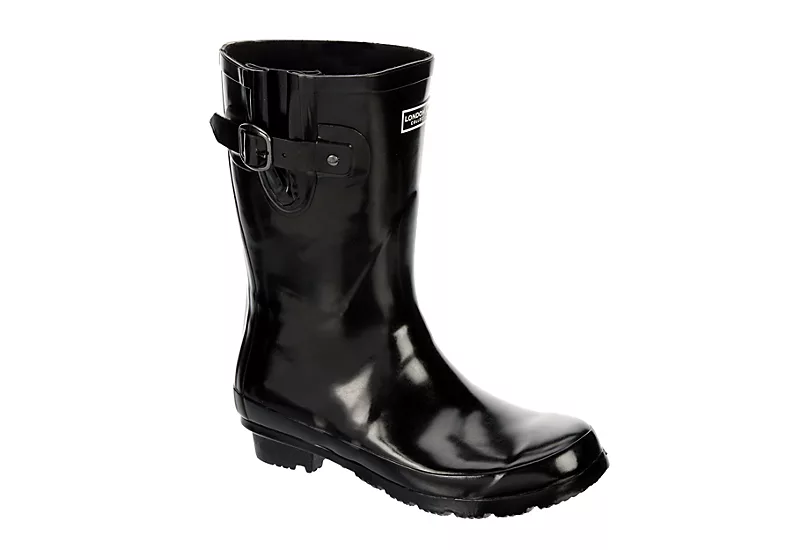 London Fog Womens Piccadilly Rain Boot - Black 1 London Fog Womens Piccadilly Rain Boot - Black