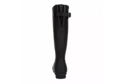 Hunter Boots Llc Womens Original Back Adj Gloss Rain Boot - Black -Women Shoes Store US 01 302431 04