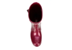 Hunter Boots Llc Womens Original Short Nebula Rain Boot - Burgundy -Women Shoes Store US 01 302449 05