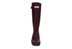 Hunter Boots Llc Womens Original Back Adj Rain Boot - Dark Red -Women Shoes Store US 01 302459 02