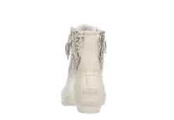 Sperry Womens Syren Gulf Metallic Animal Duck Boot - Ivory -Women Shoes Store US 01 302508 04
