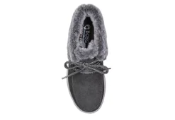 Skechers Womens Skipper Wave Cozy Queen Lace-up Fur Boot - Dark Grey -Women Shoes Store US 01 302635 03