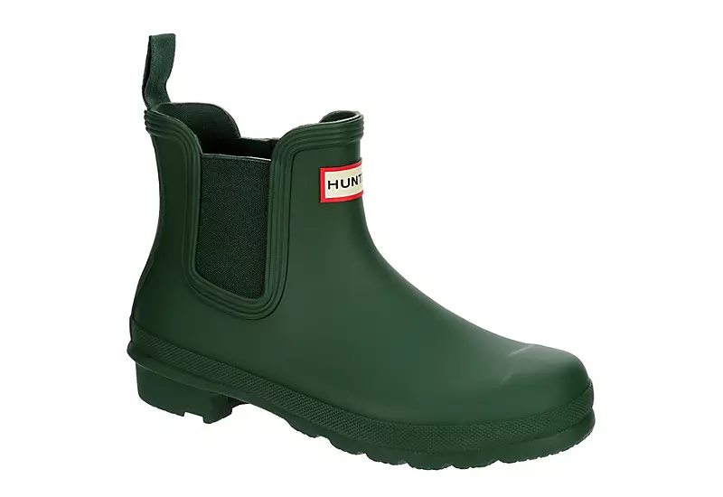 Hunter Boots Llc Womens Original Chelsea Rain Boot - Dark Green 1 Hunter Boots Llc Womens Original Chelsea Rain Boot - Dark Green