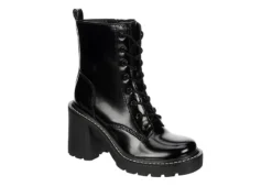 Madden Girl Womens Lion Lace-up Boot - Black