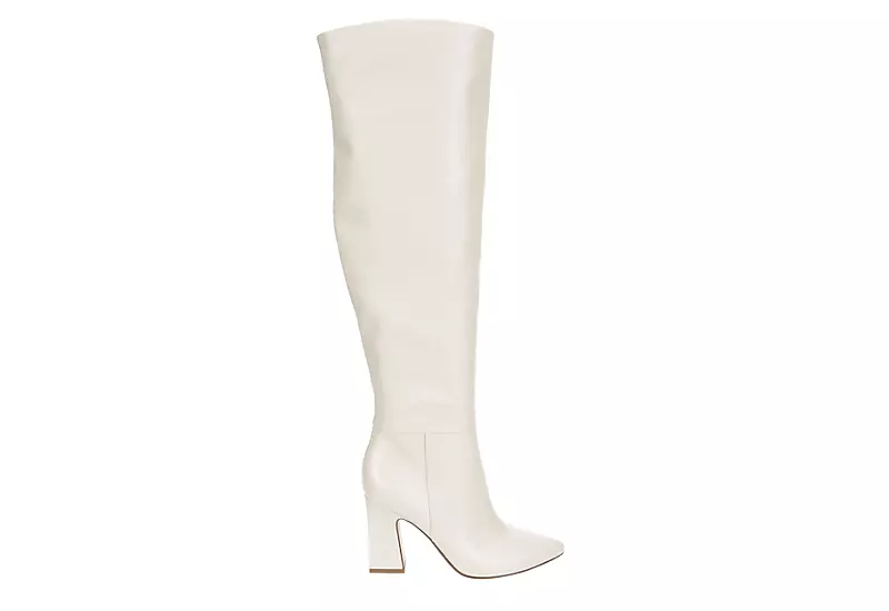 Michael By Michael Shannon Womens Camille Over The Knee Boot - Off White 2 Michael By Michael Shannon Womens Camille Over The Knee Boot - Off White - Image 2