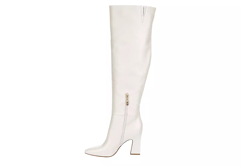 Michael By Michael Shannon Womens Camille Over The Knee Boot - Off White 4 Michael By Michael Shannon Womens Camille Over The Knee Boot - Off White - Image 4