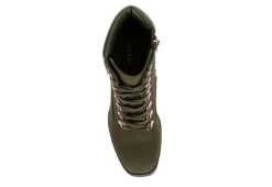 Limelight Womens Halle Lace-up Boot - Olive 12 Limelight Womens Halle Lace-up Boot - Olive -Women Shoes Store US 01 302780 05