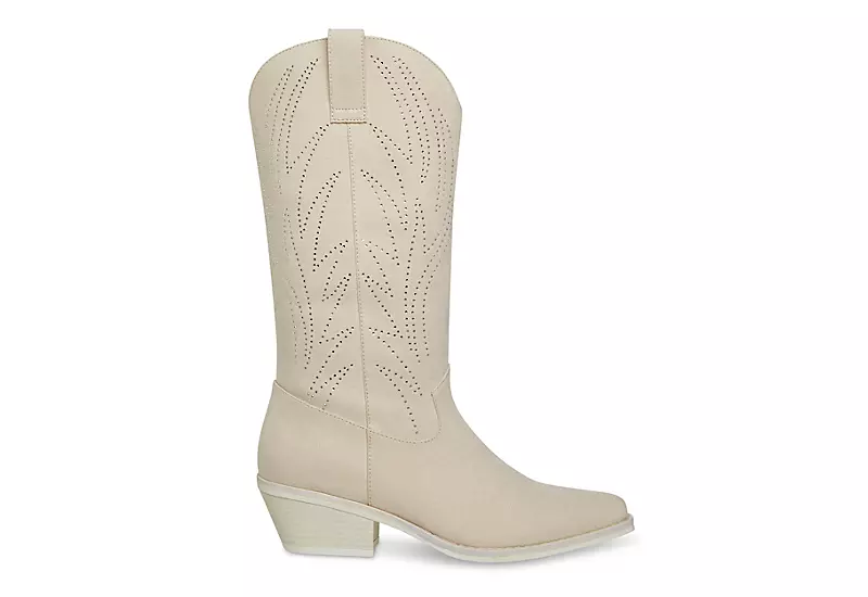 Madden Girl Womens Ryder Western Boot - Ivory 2 Madden Girl Womens Ryder Western Boot - Ivory - Image 2