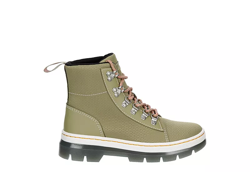 Dr. Martens Dr.martens Womens Combs Nylon Combat Boot - Olive 2 Dr. Martens Dr.martens Womens Combs Nylon Combat Boot - Olive - Image 2