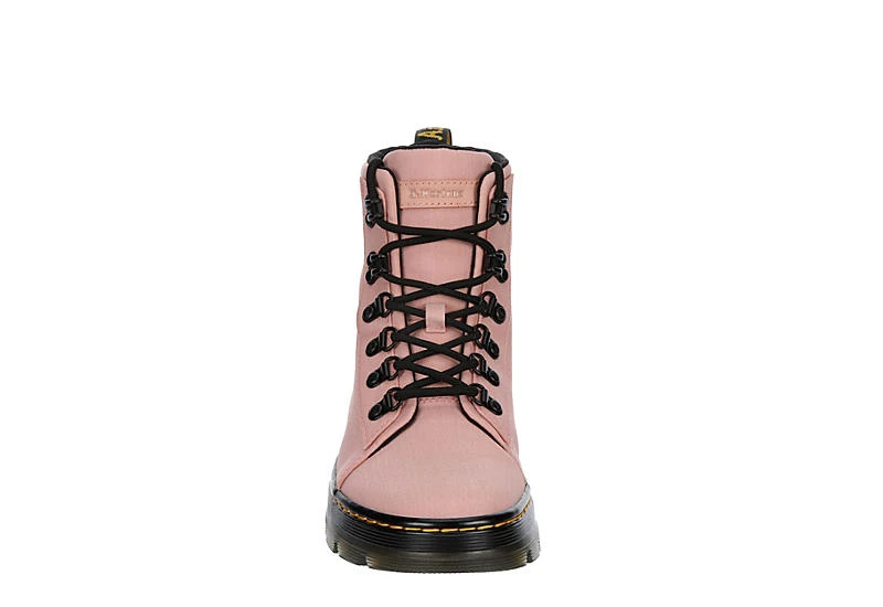 Dr. Martens Dr.martens Womens Combs Nylon Combat Boot - Pale Pink 3 Dr. Martens Dr.martens Womens Combs Nylon Combat Boot - Pale Pink - Image 3