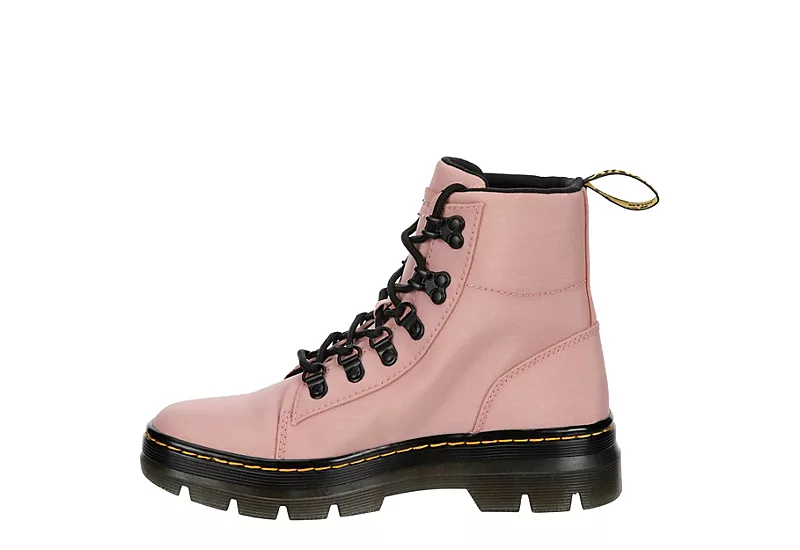 Dr. Martens Dr.martens Womens Combs Nylon Combat Boot - Pale Pink 4 Dr. Martens Dr.martens Womens Combs Nylon Combat Boot - Pale Pink - Image 4