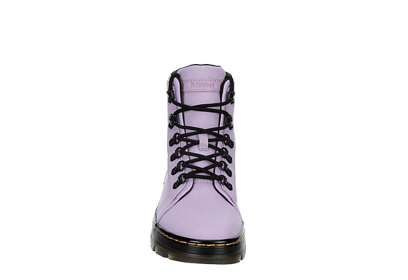 Dr. Martens Dr.martens Womens Combs Nylon Combat Boot - Lilac 3 Dr. Martens Dr.martens Womens Combs Nylon Combat Boot - Lilac - Image 3