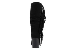 Journee Collection Womens Hartly Fringed Wide Calf Dress Boot - Black 11 Journee Collection Womens Hartly Fringed Wide Calf Dress Boot - Black -Women Shoes Store US 01 303177 04
