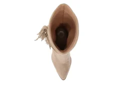 Journee Collection Womens Hartly Fringed Wide Calf Dress Boot - Taupe -Women Shoes Store US 01 303178 05